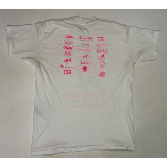 VINTAGE Sheraton Run For Hope 1990 Graphic T-shirt Men Medium 90s Single Stitch - Picture 6 of 11